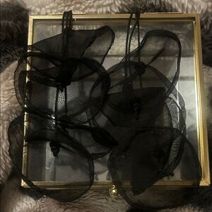 Elegant Black Sheer dangling Earrings